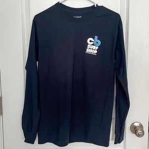 NWOT Carolina Beach NC CB Surf Shop Long Sleeve T Shirt - Black